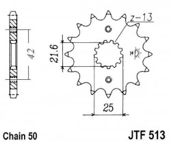 JTF513 - pinion 530 JT Sprockets - 15 dinti