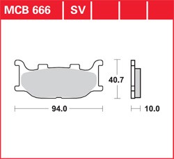 MCB666 SV - placute de frana sinterizate TRW - fata