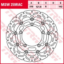 MSW259 RAC- disc de frana racing TRW - fata
