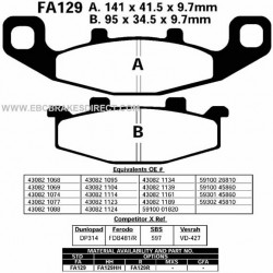FA129 - placute de frana standard EBC - fata