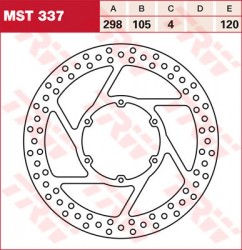 MST337 - disc de frana TRW Lucas - fata