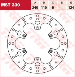 MST330 - disc de frana TRW - spate