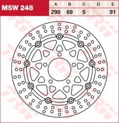 MSW248 - disc de frana TRW - fata