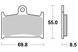 624HS - placute de frana SBS - fata