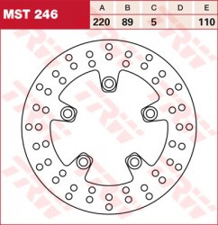 MST246 - disc de frana standard TRW Lucas - spate