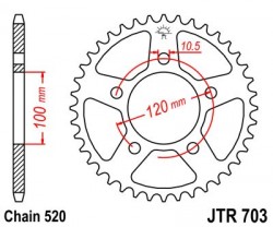 JTR703 - pinion 520 JT Sprockets - 40 dinti