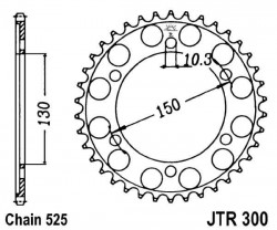 JTR300 - pinion JT Sprockets 525 - 47 dinti