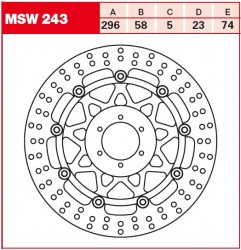 MSW243 - disc de frana TRW Lucas - fata
