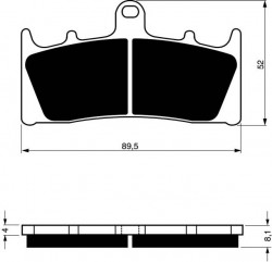 039S3 - placute de frana sinterizate Goldfren - fata