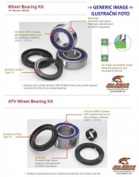 WB25-1386 - set rulmenti roata spate All Balls, Kawasaki diverse modele