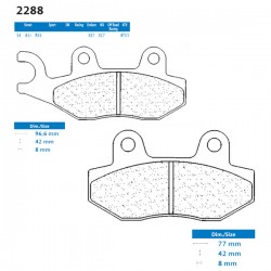 2288S4 - placute de frana sinterizate Carbone Lorraine    fata