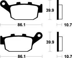 MR114 - placute de frana sinterizate Bendix - spate
