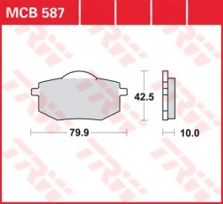 MCB587 - placute de frana organice Lucas TRW, Yamaha XV535 Virago 1988-1994 - fata