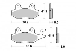 638HF - placute de frana street ceramic SBS - fata