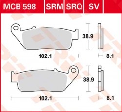 MCB598 SRQ - placute de frana racing TRW - fata