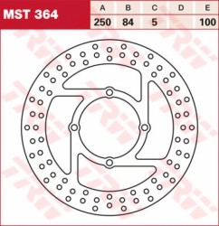 MST364 - disc de frana TRW - spate