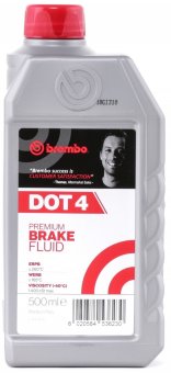 Brembo Premium brake fluid DOT4, 500 ml