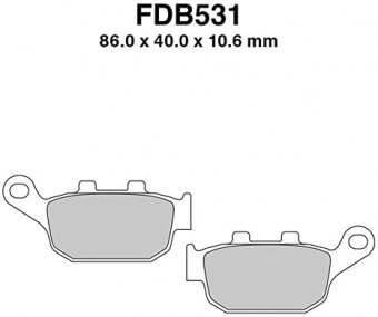 FDB531 P- placute de frana organice Ferodo Platinum - spate