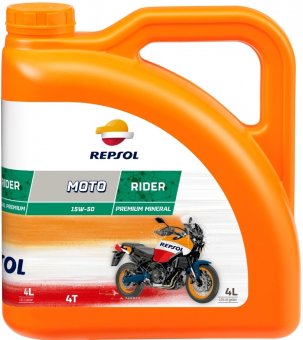 Repsol Moto Rider 4T 15W50, 4 litri