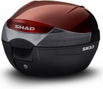 Top case cu capac colorat SHAD SH33 Rosu