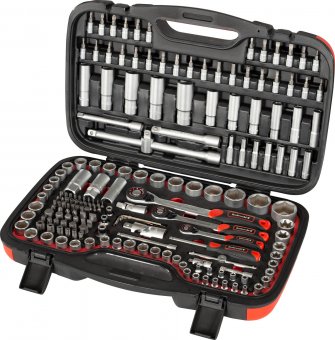 TrusÄƒ de scule Rothewald Socket, sistem metric, 180 piese