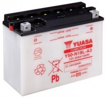 Y50-N18L-A3 - acumulator moto Yuasa 12V 20Ah