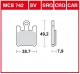 MCB742 SV - placute de frana sinterizate TRW - fata