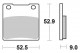 556LS - placute de frana sinterizate SBS - spate