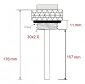 Buson alimentare cu termometru masurare temperatura ulei, Honda Dominator