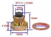 Buson magnetic golire baie de ulei JMP M14X1.25 cu garnitura