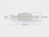 Filtru de benzina transparent universal MotoPro, 6 sau 8 mm